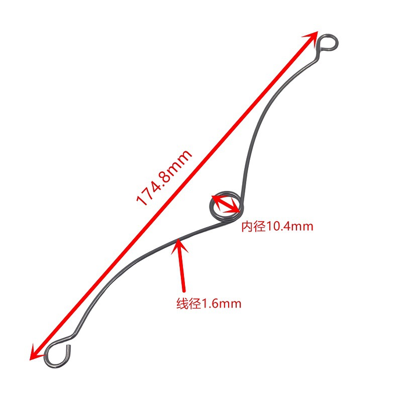 Manufacturer's non-standard customized lamp spring, special-shaped torsion spring, lamp clamp, multi-purpose torsion spring Specification drawing