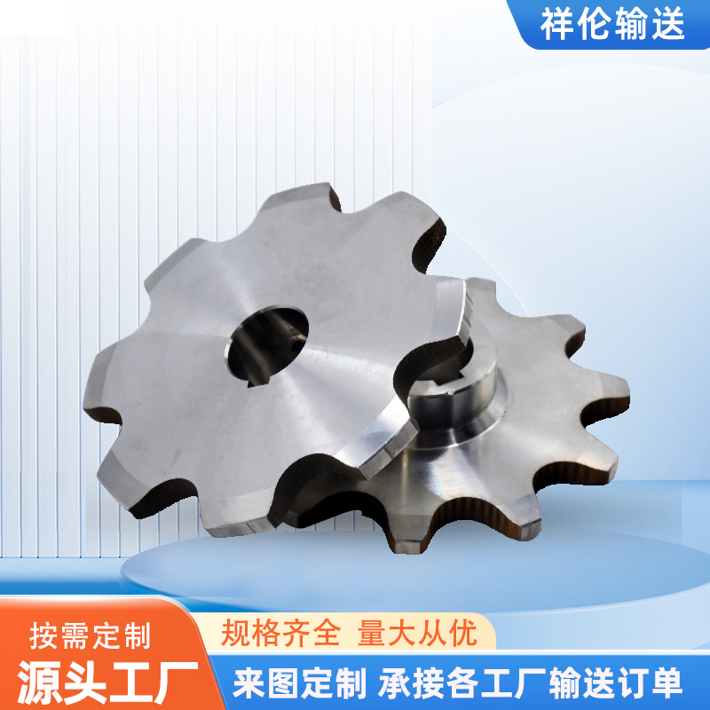 Stainless steel sprocket non-standard single and double row conveyor drive wheel precision transmission gear 304 large pitch gear details Picture