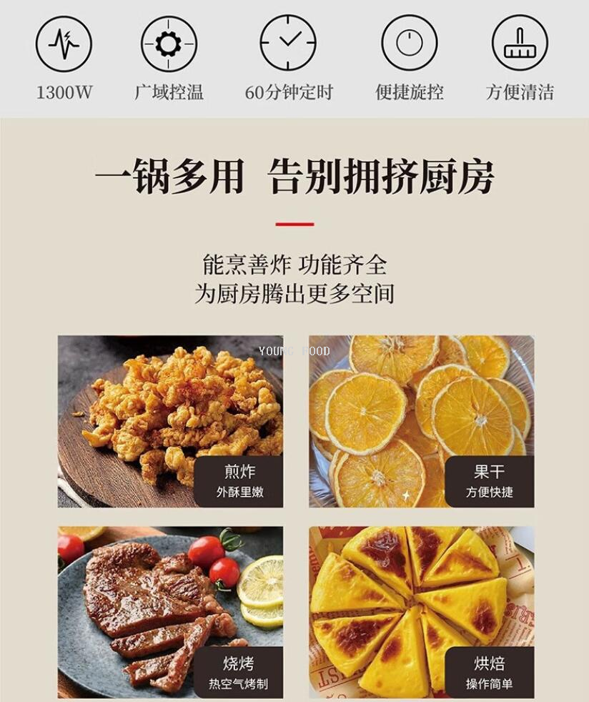 批发包邮！德国品牌厨具双立人空气炸锅黑色3.5L ZAF1300/1027131详情2