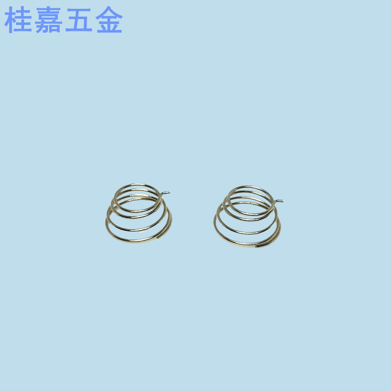 Direct supply from hardware manufacturers: 304 stainless steel touch pagoda spring battery box, torsion spring, induction circular compression spring Specification drawing