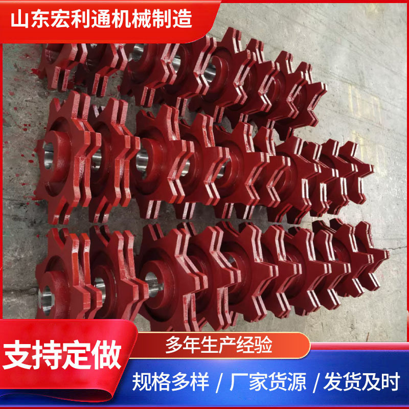 Sprocket assembly for mine conveyor buried scraper machine, sprocket for horizontal conveying buried scraper machine in cement plant Application Scenario