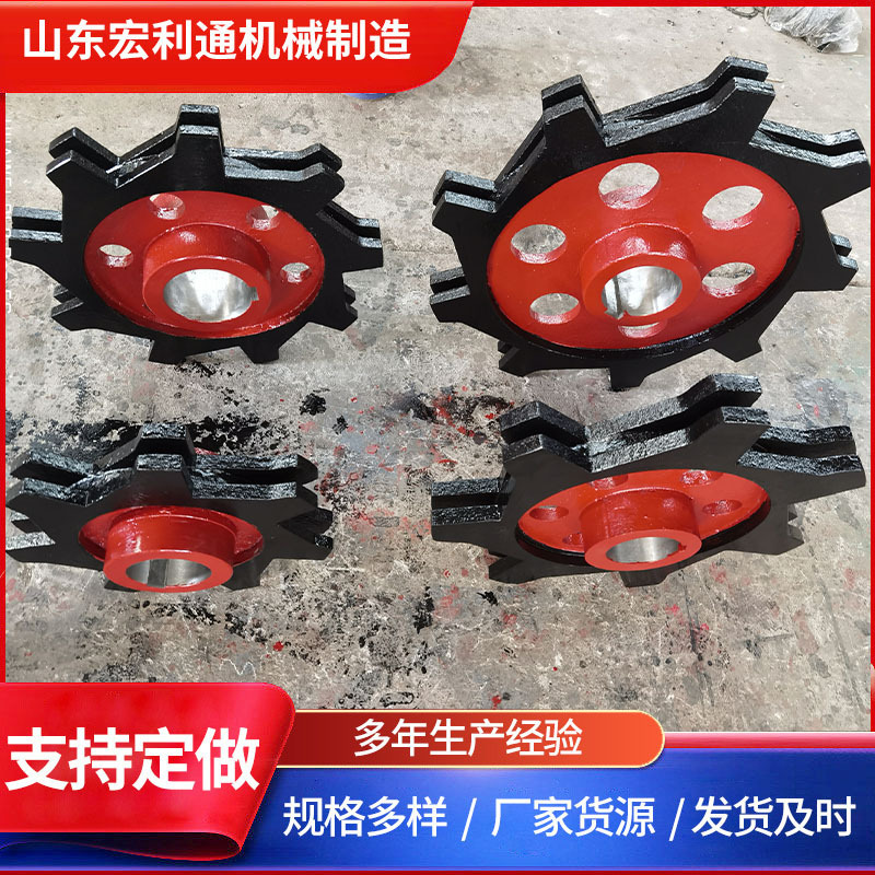 Sprocket assembly for mine conveyor buried scraper machine, sprocket for horizontal conveying buried scraper machine in cement plant details Picture