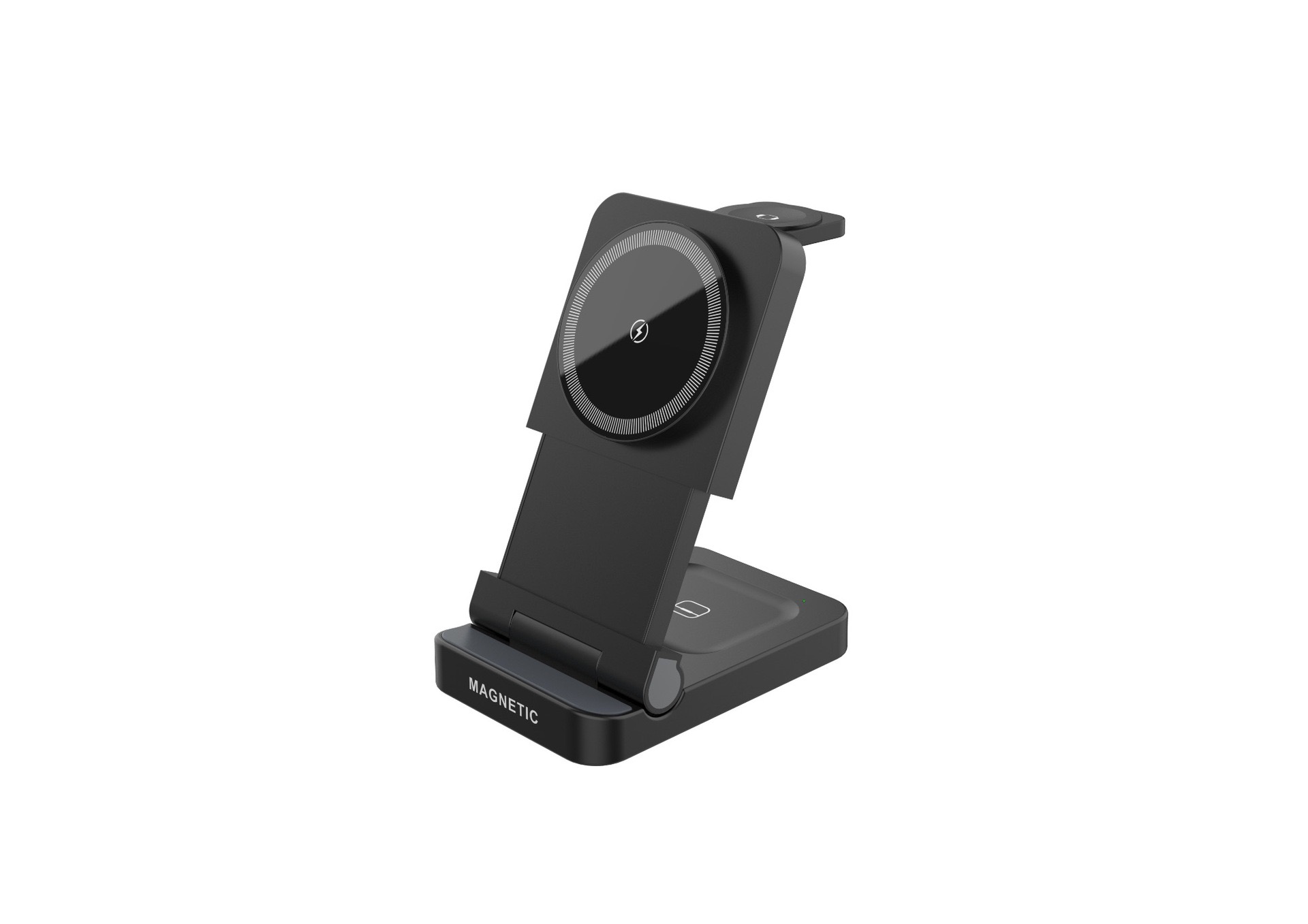 Private mold folding Amazon cross-border bestseller three-in-one wireless charger desktop stand, fast charging 15W, suitable for magnetic attraction