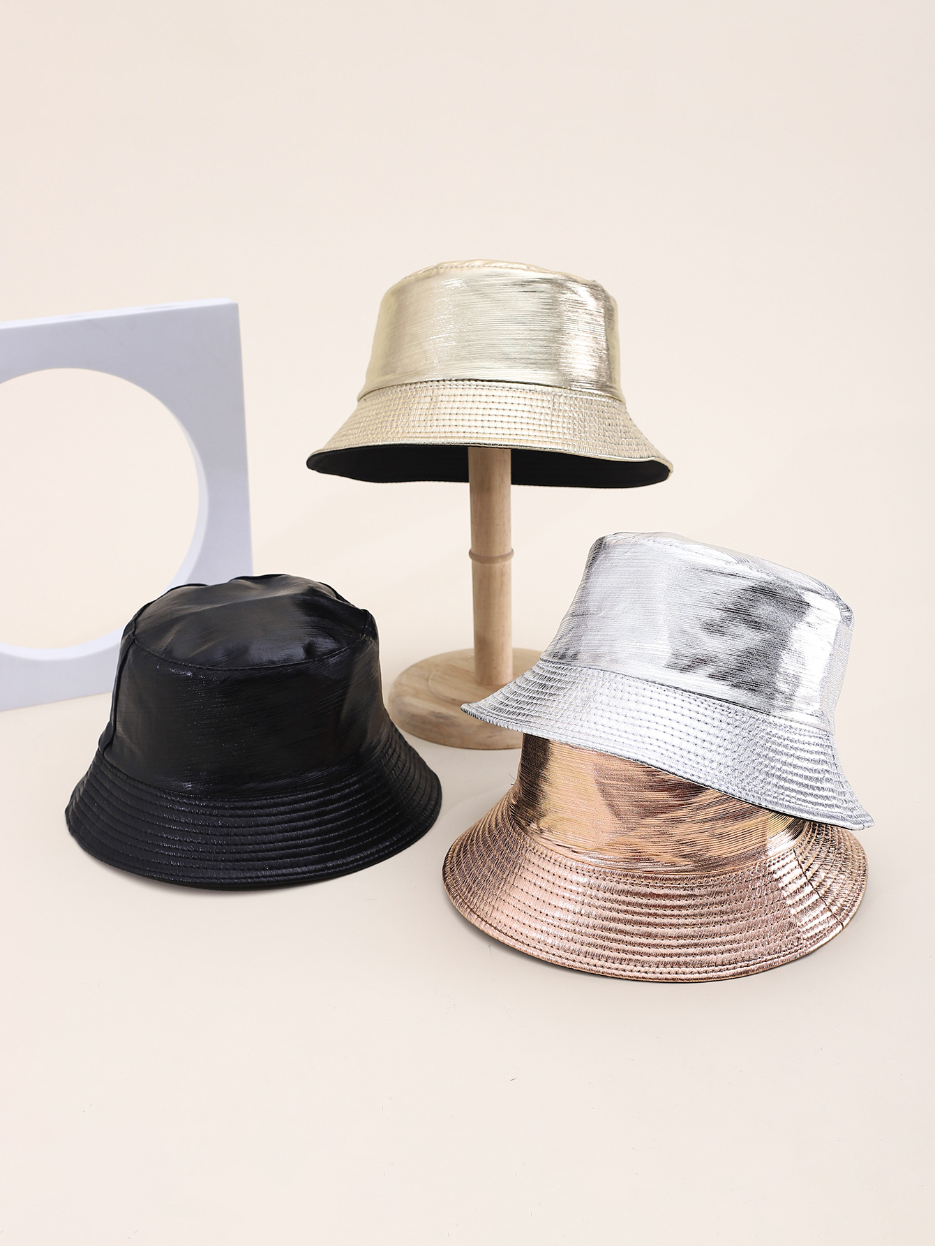 Spring and summer European and American refractor solid-color basin cap, double-sided fisherman cap, fashionable and versatile, travel sun protection and shading, foldable basin cap, export adult cap, all size 58CM full figure