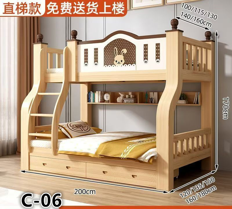 实木公寓床全棉家具卧室木器多功能床简约现代设计耐用舒适公寓床全棉家具木器卧室床详情6