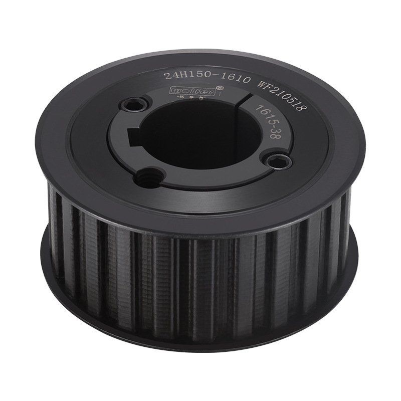 Non-standard customized aluminum alloy conical sleeve synchronous wheel 8m32 surface oxidation treated gear lathe engine synchronous wheel Item Picture