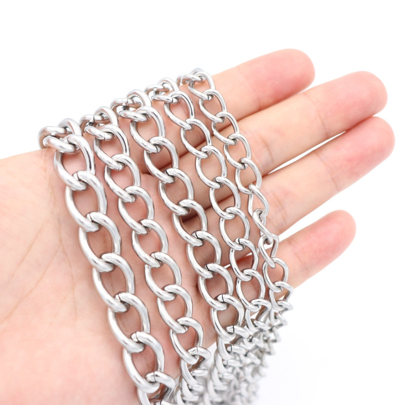 Cross-border 304 stainless steel chain, load-bearing chain, chandelier chain, electrostatic chain, decorative chain, chandelier lamp chain Specification drawing