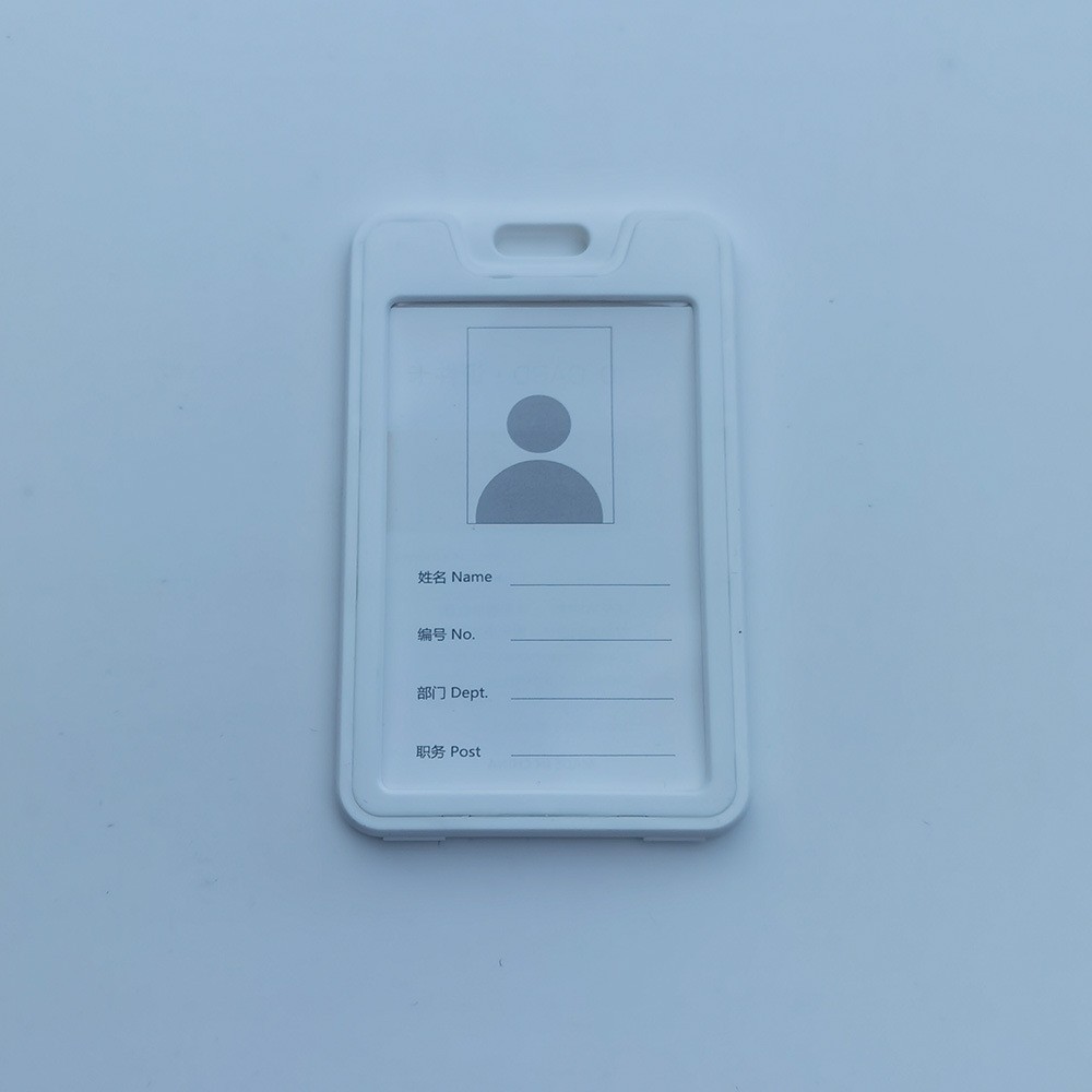 Factory direct supply of pp plastic student ID card, bus card chest, tag, double-sided transparent, multi-color, lanyard name card holder details Picture