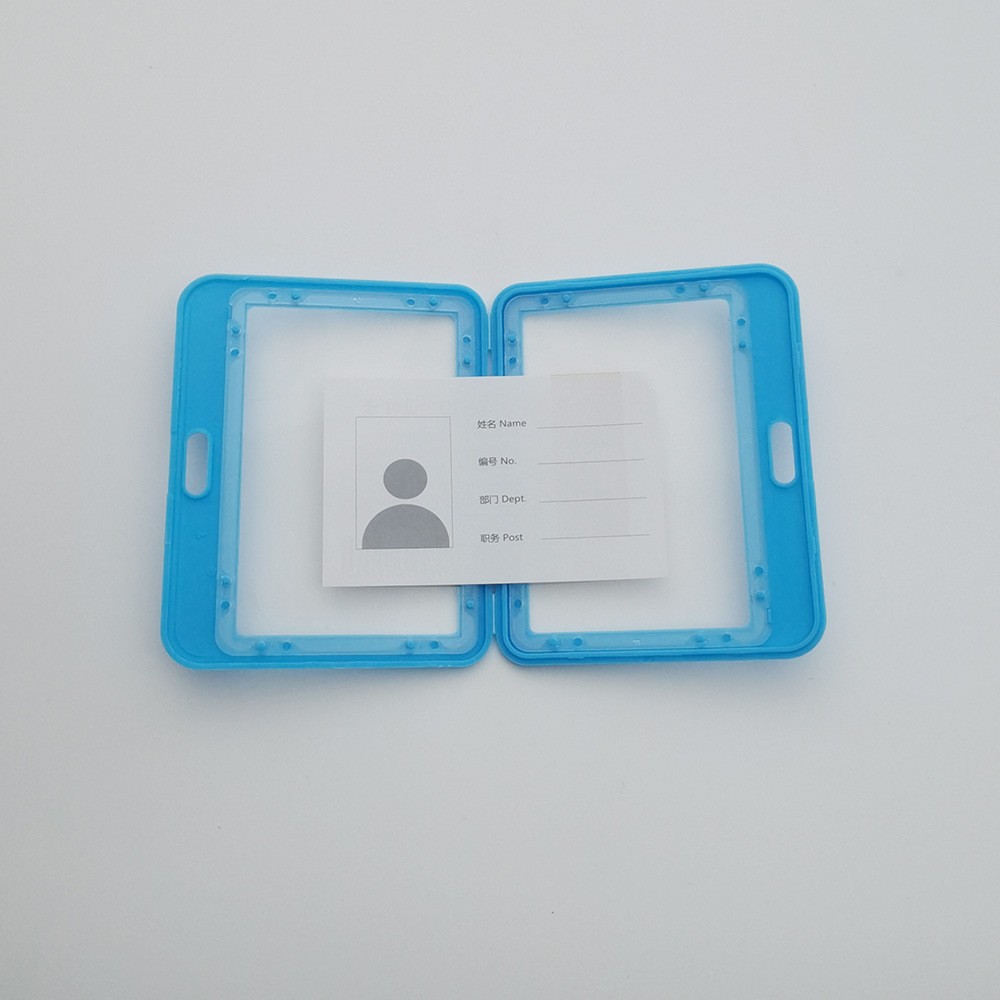 防水展会证/透明塑料卡套/工作卡套/卡砖/卡扣绳琏白底实物图