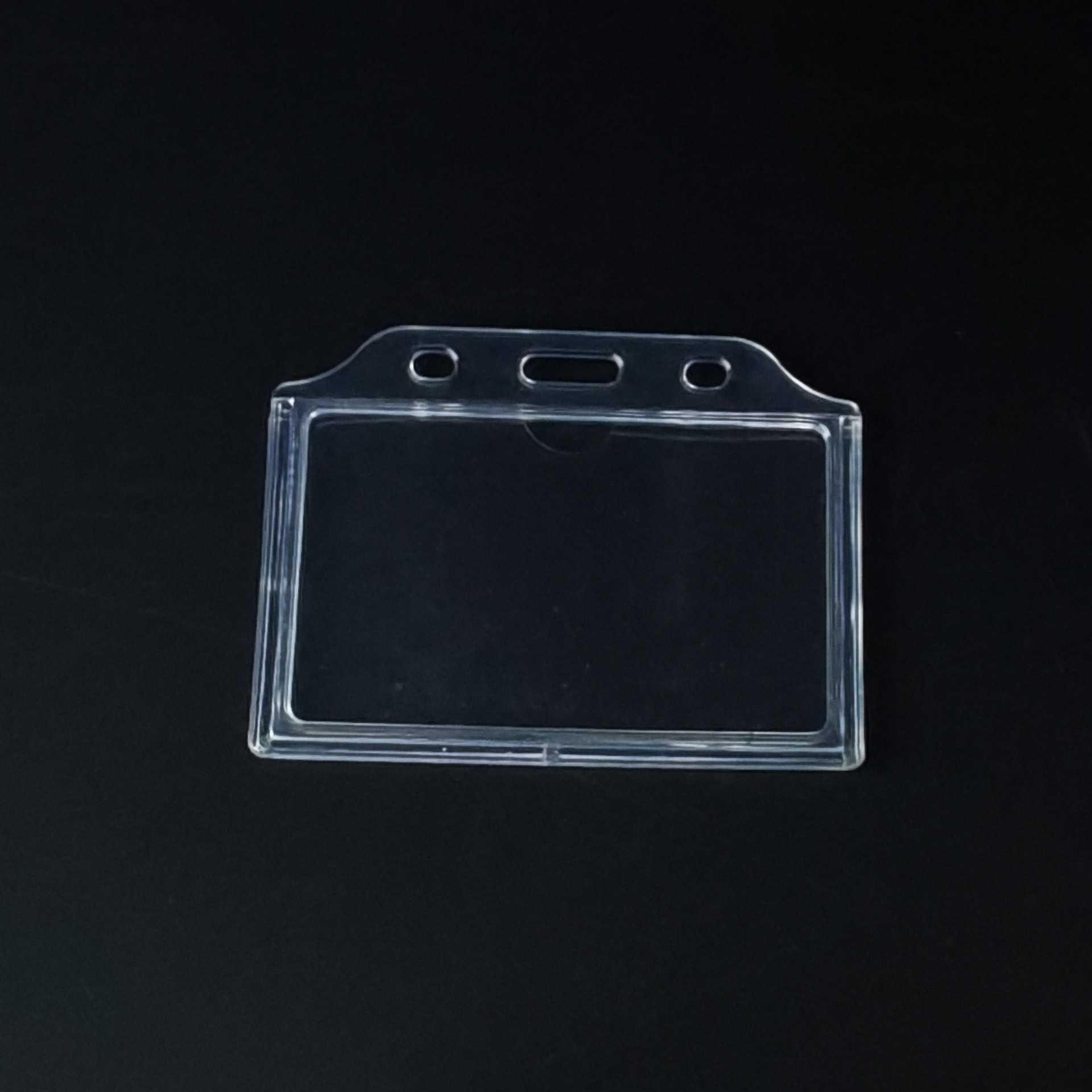 Acrylic PC ID card holder, PS transparent name tag, work card holder, access control name tag, student double-sided transparent card holder details Picture