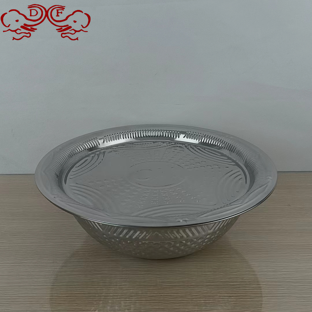 DF99131 extra-thick stainless steel OK set basin, various flower-shaped covered basin, seasoning basin, kitchen soup basin, commercial and household DF TRADINGHOUSE Application Scenario