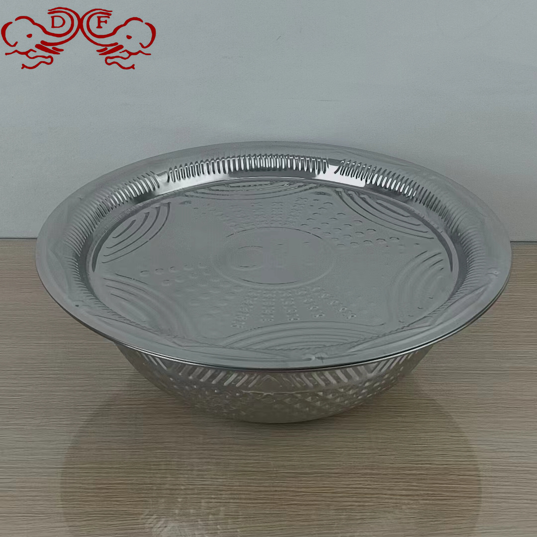 DF99131 extra-thick stainless steel OK set basin, various flower-shaped covered basin, seasoning basin, kitchen soup basin, commercial and household DF TRADINGHOUSE details Picture