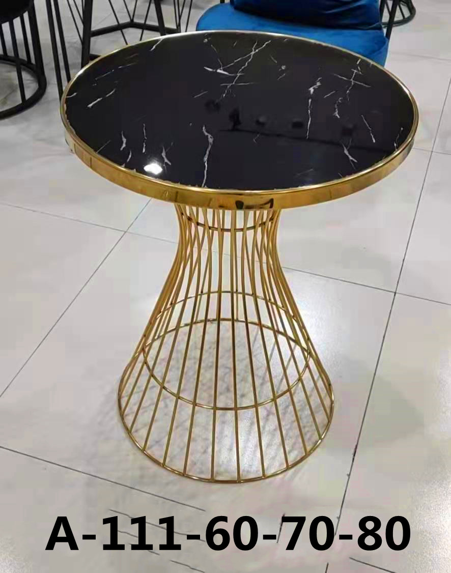 吕字家具-轻奢岩板客厅北欧现代铁艺大理石小圆桌子  详情7