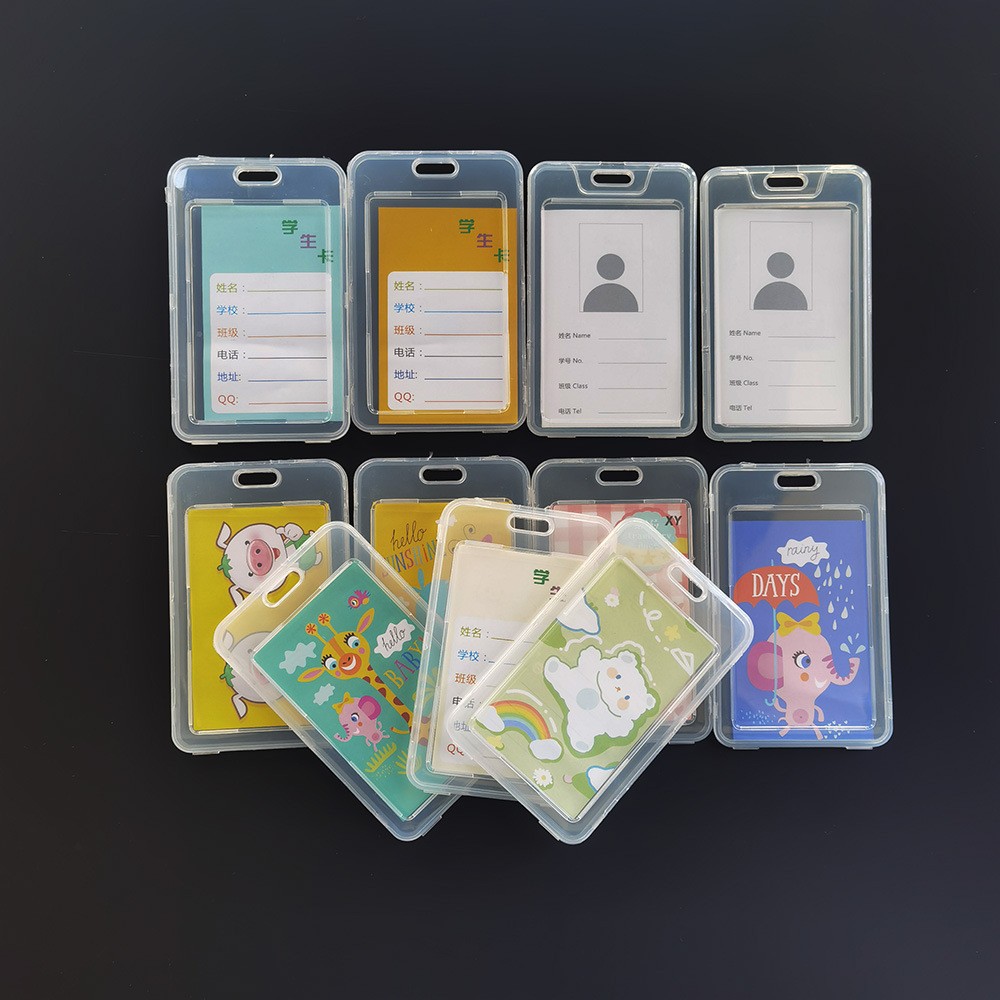 The manufacturer supplies waterproof pp plastic name card holders, cartoon, dust-proof, fold-proof, high-transparency and multi-style name card holders Specification image