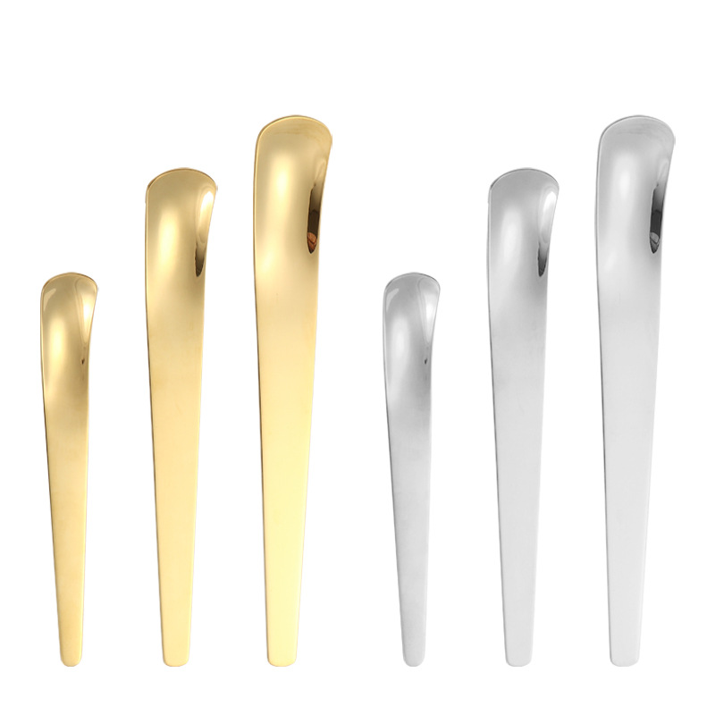 Stainless steel ice cream spoon, dessert spoon, coffee stirring spoon, flat-topped titanium-gold-plated seasoning small spoon, creative ice cream spoon Item Picture
