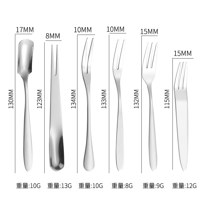 Stainless steel cake knife and fork set, multi-functional dessert fruit fork, cheesecake spatula, mooncake knife and fork can be printed with logo Application Scenario