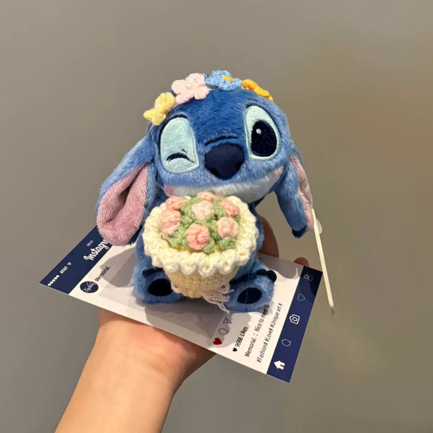 Official cute Stitch Star Baby cartoon plush toy, Stitch Kid pendant, keychain, doll pendant gift details Picture