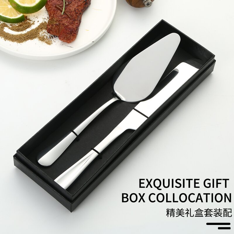 Cross-border Amazon stainless steel cake knife and spatula two-piece set Wedding Creative Party Kitchen Baking set Application Scenario