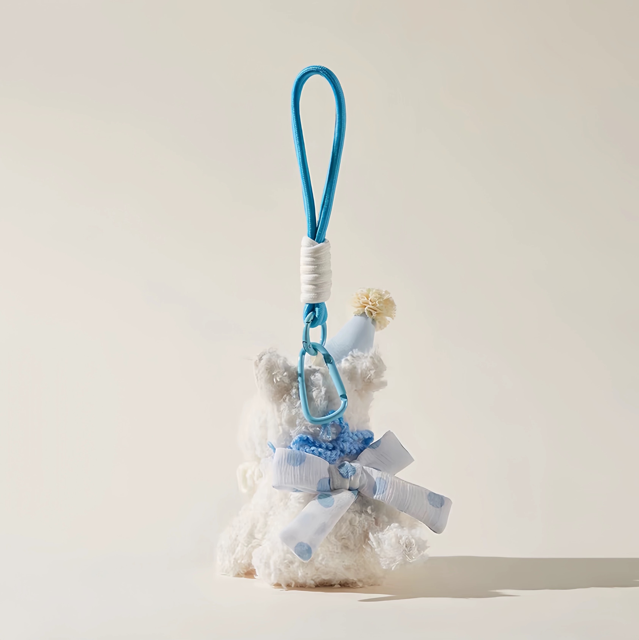 Plush and cute West Highland schoolbag pendant, messy puppy keychain pendant, cartoon gift doll