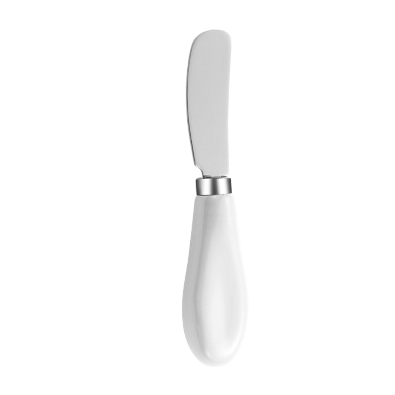 Ceramic handle butter knife 430, stainless steel butter knife, jam spatula, cream cheese knife, household cheese knife manufacturer Item Picture