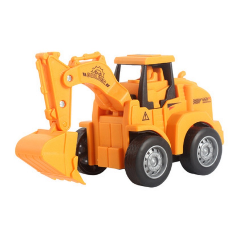 儿童按压玩具工程车回力滑行挖掘机 地摊小玩具批发幼儿园小礼物