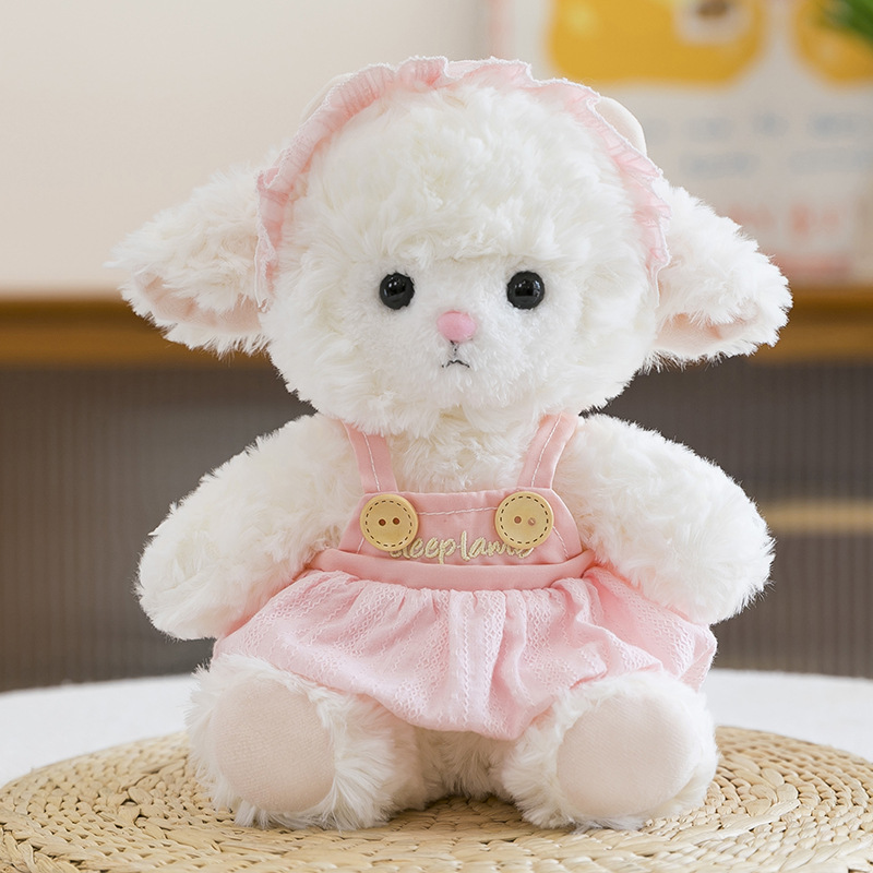 New fluffy sheep plush toys, little sheep dolls, cake little sheep figurines, cute little sheep plush dolls details Picture