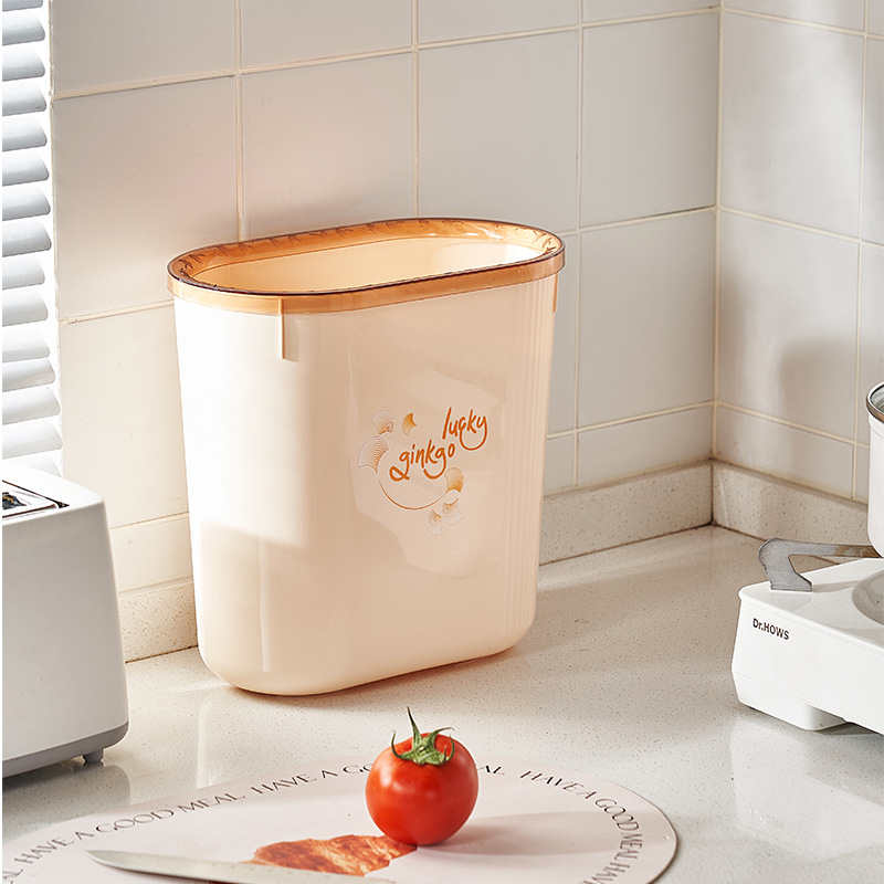 C64-529 Multi-purpose wall-mounted trash can, slit without drilling, multi-functional living room, kitchen, narrow slit and bathroom trash can Item Picture