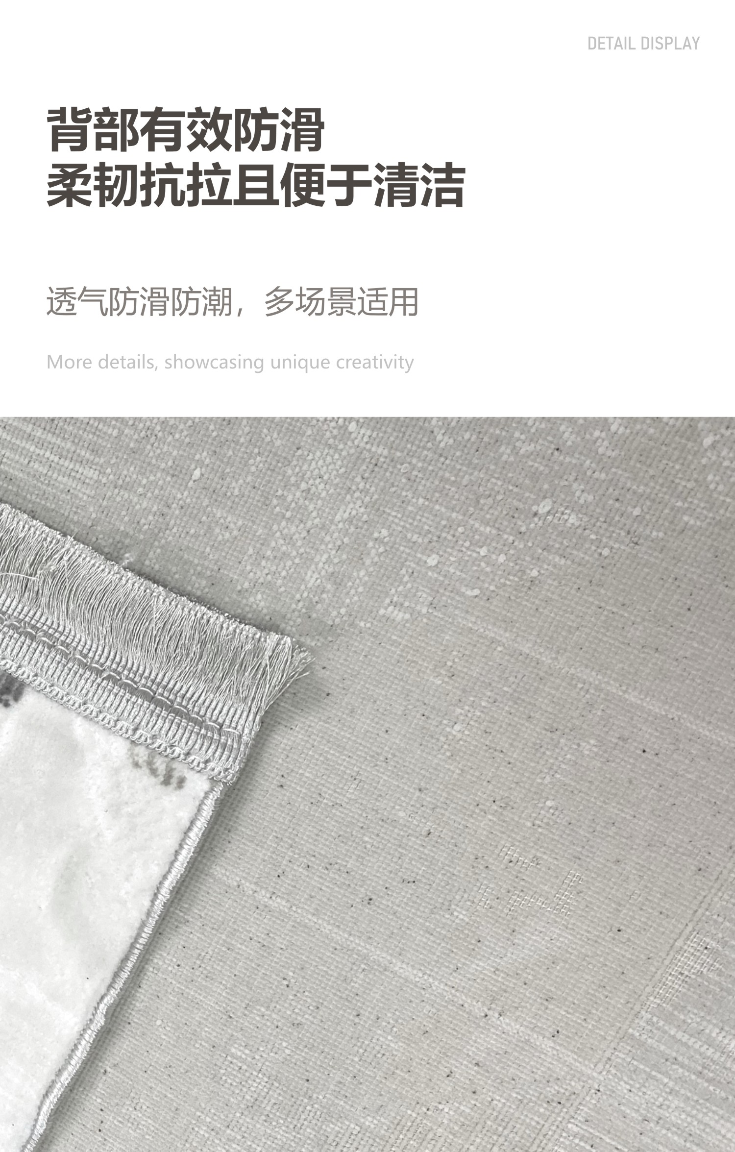 Cross-border Amazon imported woven carpets, European-style living room and bedroom carpets, sofa cushions, light and foldable, machine washable and easy to maintain pic 5