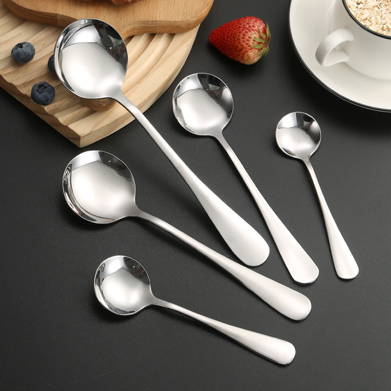 1010 stainless steel tableware, hotel steak-specific knives and forks, household children's eating spoons, Western dessert coffee spoons Application Scenario
