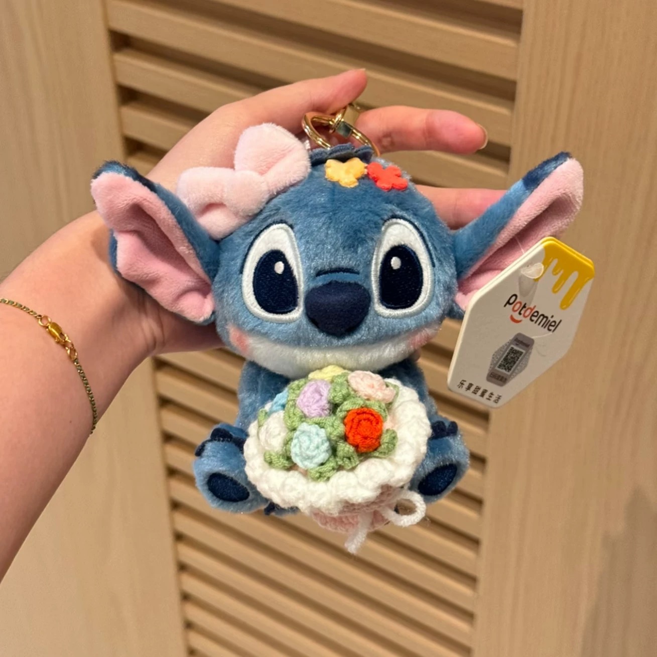 Official cute Stitch Star Baby cartoon plush toy, Stitch Kid pendant, keychain, doll pendant gift