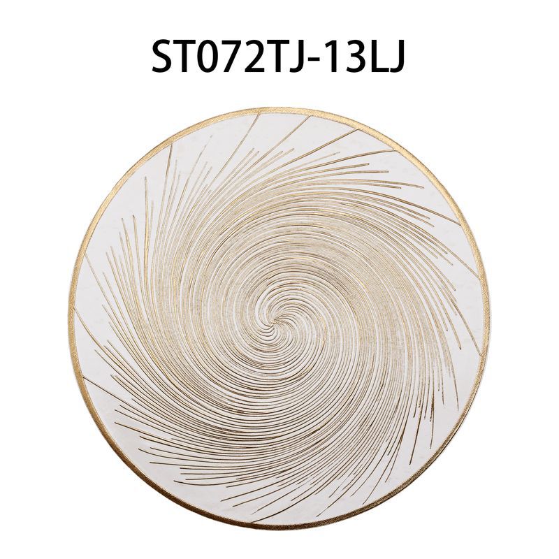 Round waterproof, oil-proof, easy-to-clean and heat-insulating placemats for both Chinese and Western cuisine