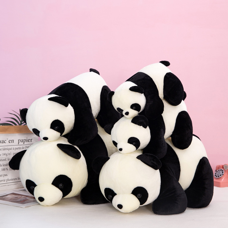 Wholesale of cute panda plush toy figurines, simulated national treasure souvenirs, children's dolls and gifts