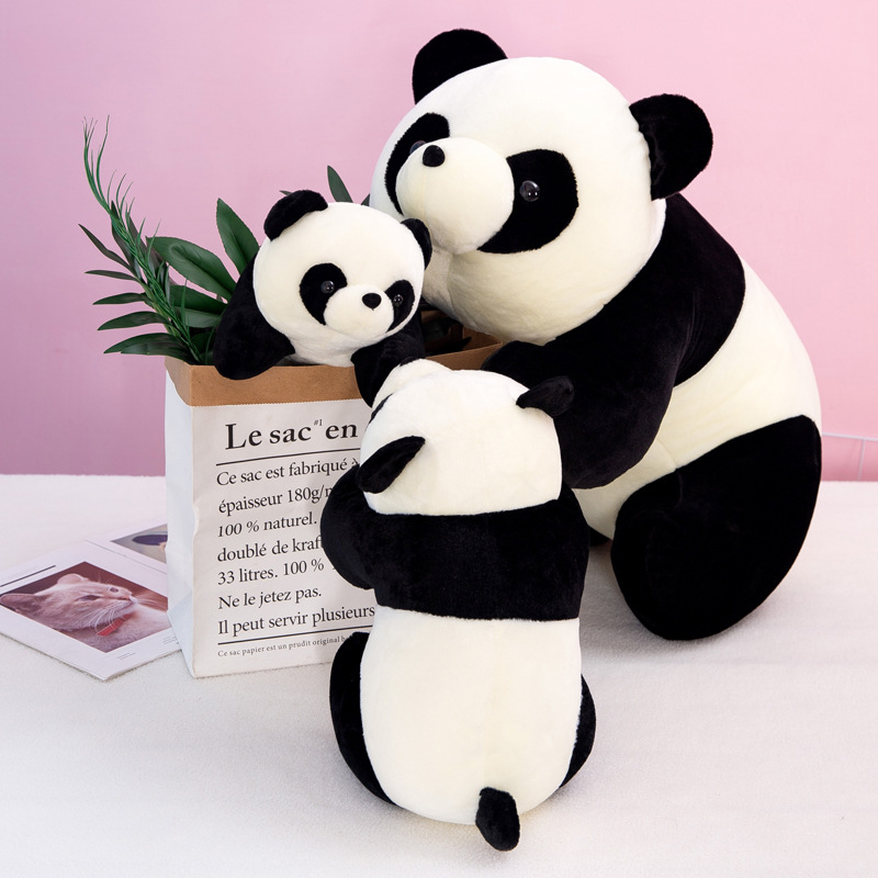 Wholesale of cute panda plush toy figurines, simulated national treasure souvenirs, children's dolls and gifts details Picture