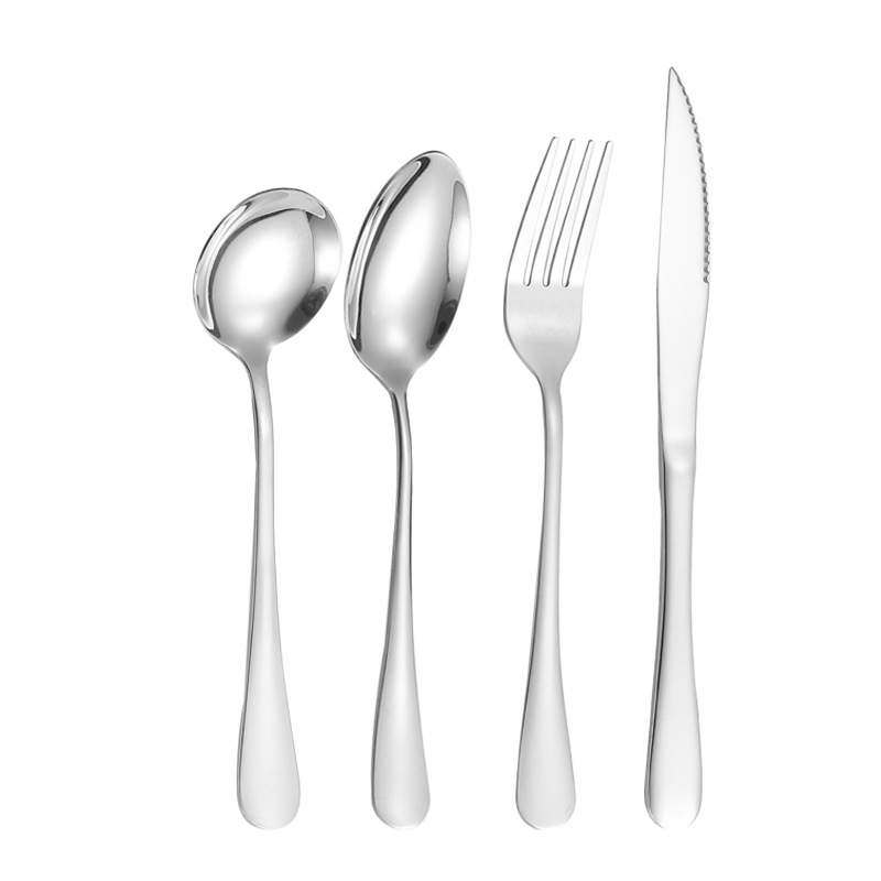 1010 stainless steel tableware, hotel steak-specific knives and forks, household children's eating spoons, Western dessert coffee spoons Item Picture