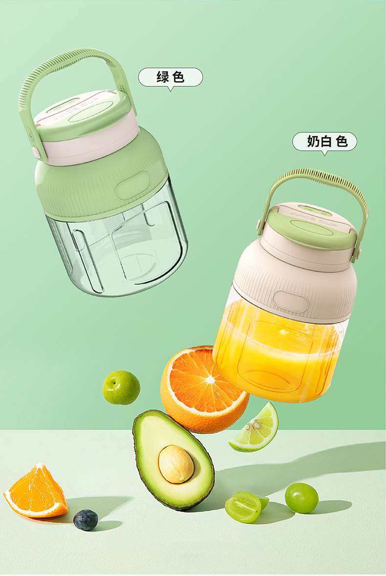 New portable juicer, household electric multi-functional ton bucket, large-capacity ice crushable juicer, juicer, orange juice extractor Specification image