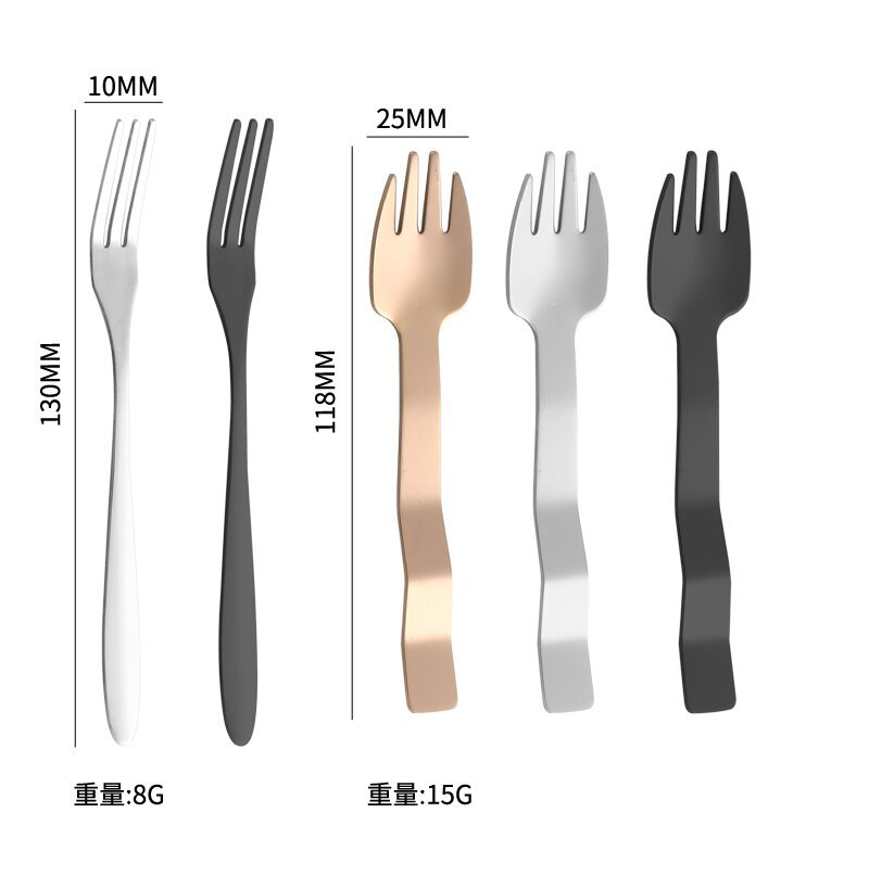 Stainless steel cake knife, fork, cake spatula, birthday cake spoon, fruit fork, cake tableware set with logo printing Application Scenario