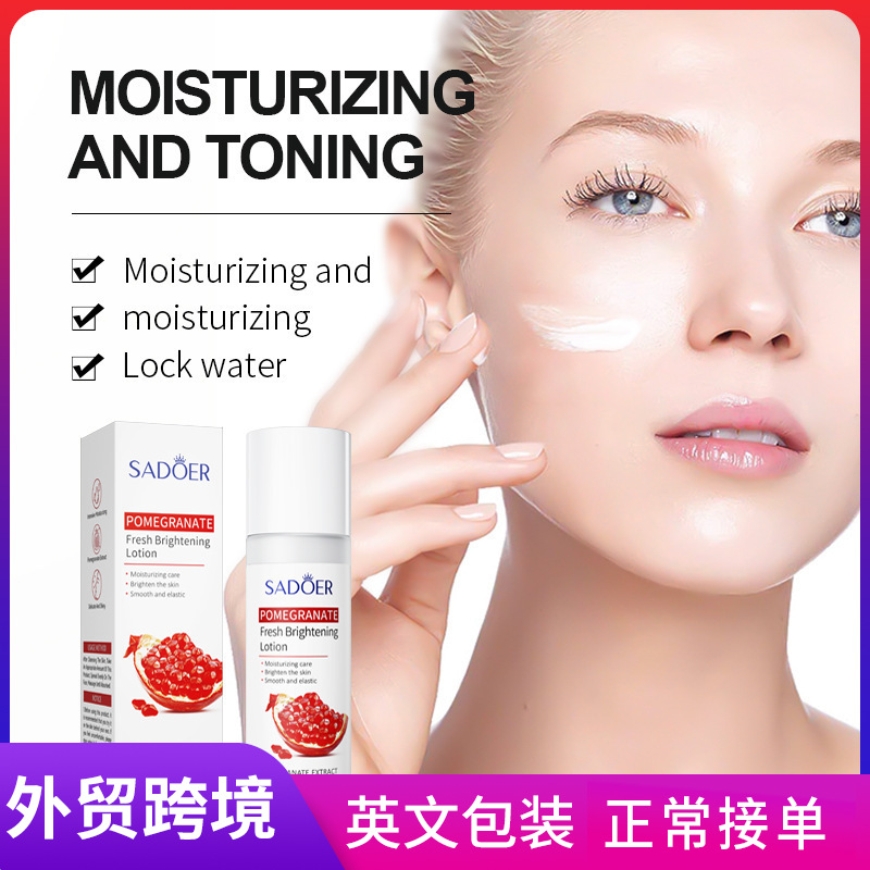 Cross-border export wholesale of SADOER Pomegranate Revitalizing Beauty Lotion, Hydrating, Moisturizing and Brightening Water and Lotion full figure