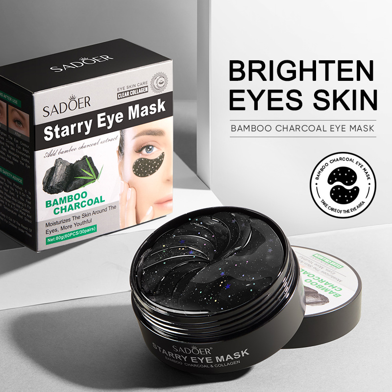 Cross-border wholesale of SADOER bamboo charcoal Starry Sky Eye mask Eye Mask for eye care around the eyes details Picture
