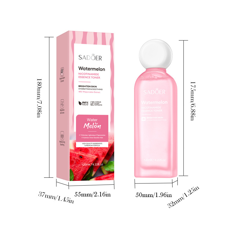 Cross-border export wholesale of SADOER Watermelon Nicotinamide Essence Water, Toner and Moisturizing Water in full English Item Picture