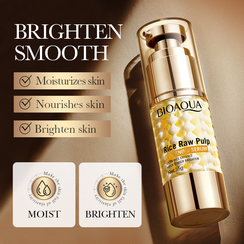 All-english BIOAOUA Rice Puree Whitening Essence Hydrating, Brightening and rejuvenating Cream Cross-border export wholesale details Picture