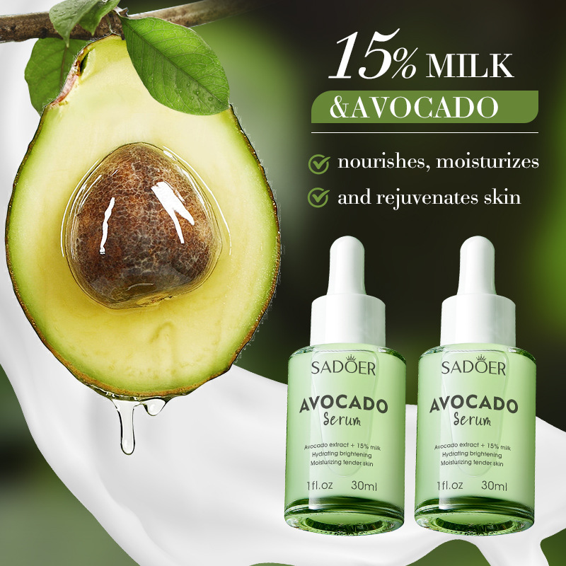 All-english SADOER Avocado Fruit Milk Essence Hydrating and Moisturizing Essence Cross-border export wholesale Specification drawing