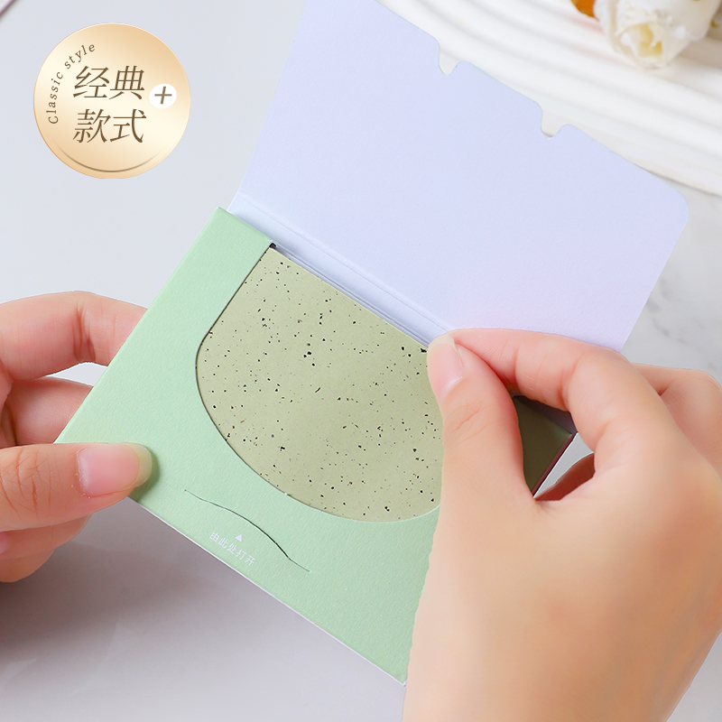 جهاز محمول لاستنشاق الزيت على الوجه يبلغ 100 قرص من Facial Oil Blotting Paper details Picture