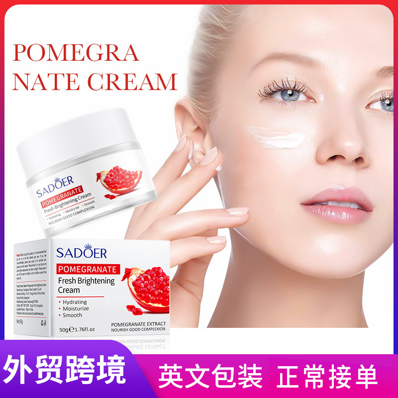 Full English SADOER Pomegranate Revitalizing and Brightening Face Cream, cross-border export wholesale of hydrating and brightening Skin Cream full figure