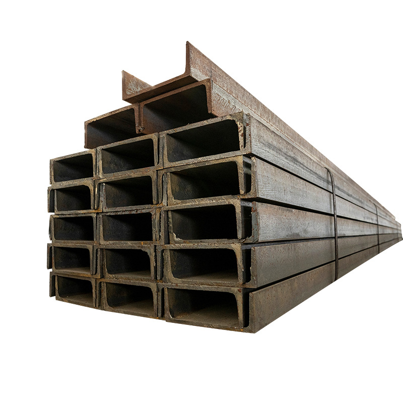 Q235B channel steel in stock, black channel steel, hot-rolled channel steel, hot-rolled channel steel, building steel structure, curtain wall channel steel wholesale Item Picture