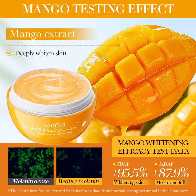 Cross-border wholesale of SADOER mango Whitening, anti-wrinkle, Moisturizing sleeping Mask and hydrating mask in English Item Picture