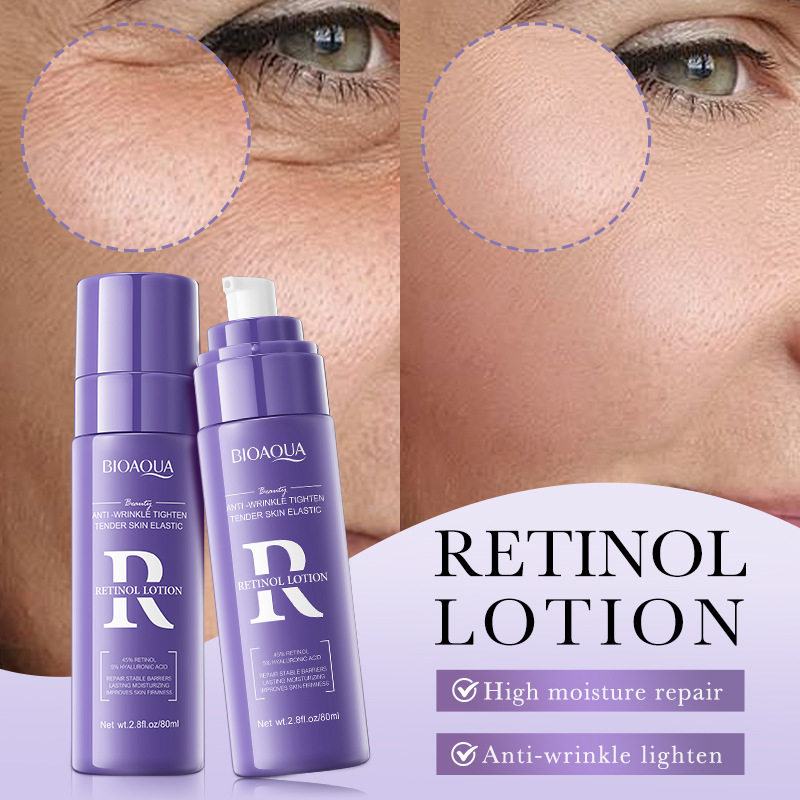All-english BIOAOUA Retinol Anti-Wrinkle Firming Lotion Moisturizing and firming Skin Lotion Cross-border export wholesale Specification drawing