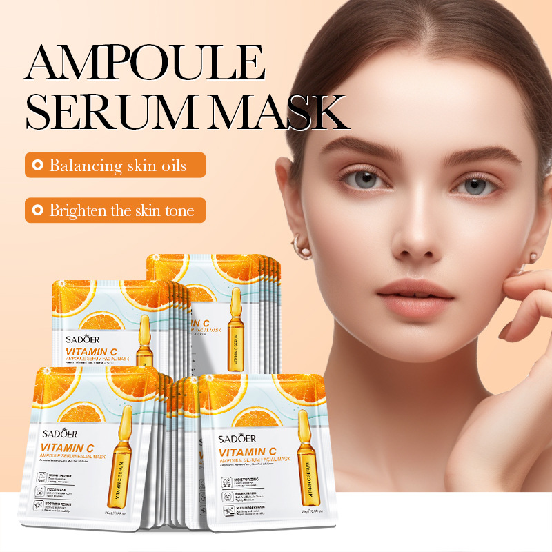 Cross-border wholesale of all-English SADEOR vitamin C ampoule essence Facial mask hydrating facial mask Item Picture