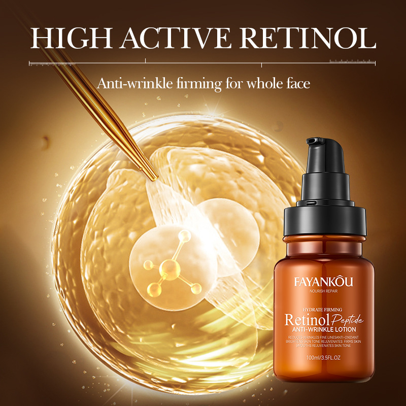 Cross-border wholesale of FAYANKOU Retinol Peptide Anti-Wrinkle Essence Lotion and Hydrating Essence in full English Specification drawing