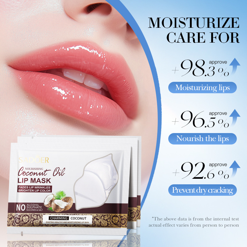 SADOER Nourishing Coconut Oil Lip Mask for autumn and winter anti-cracking moisturizing Lip Balm cross-border export wholesale Specification drawing