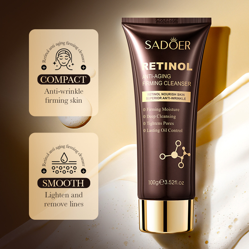 Cross-border wholesale of all-English SADOER Retinol Anti-Aging Facial cleanser Specification drawing